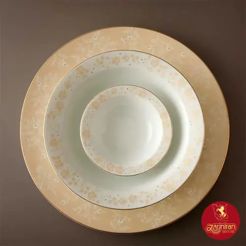 قیمت سرویس چینی زرین ایتالیا اف گلدن رز 6 نفره 28 پارچه