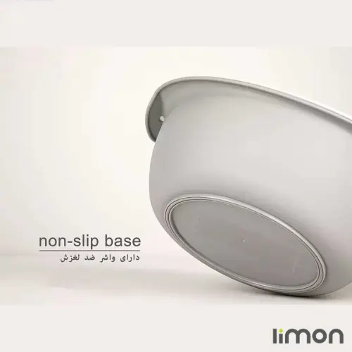سرویس 8 پارچه آبکش و لگن بیضی لیمون