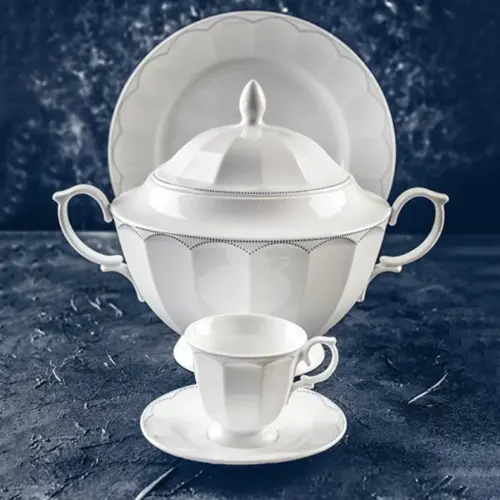 قیمت سرویس 103 پارچه نئو کلاسیک داتیس سرمه ای