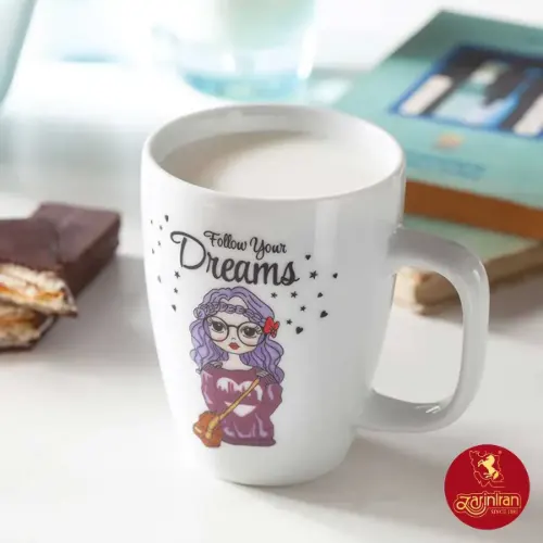 ماگ-سوئدی-چینی-زرین-دختر-Follow-your-dreams مشکی