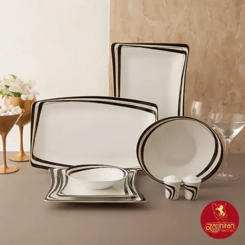 چینی-زرین-سرویس-6-نفره-وینچی-الیسه-طرح-زیبرا