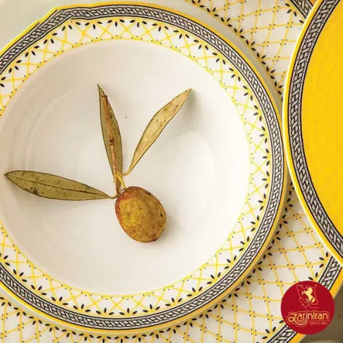 سرویس-28-پارچه-عذا-خوری-رادیانس---چینی-زرین-طرح-ویلیج