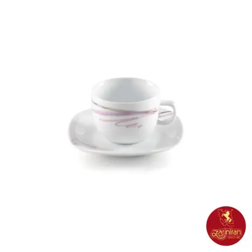 سرویس 12 پارچه چای خوری کواترو طرح آلبا پلاتینی