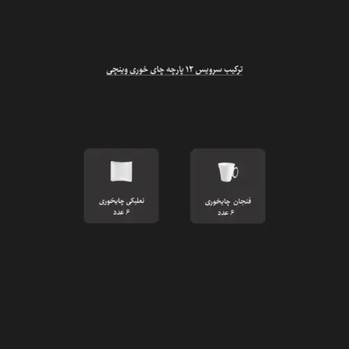 ترکیب سرویس چایخوری وینچی چینی زرین