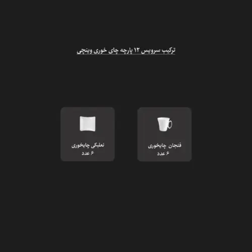 ترکیب سرویس چایخوری وینچی چینی زرین