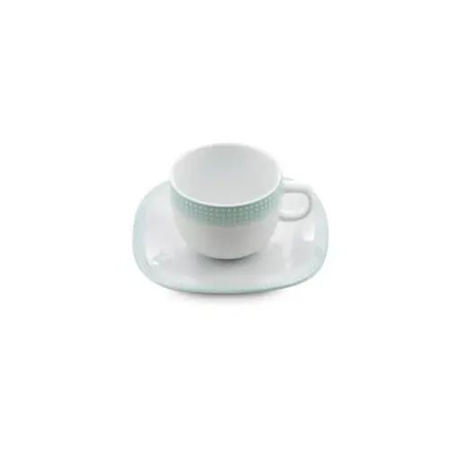 سرویس 12 پارچه چای خوری کواترو طرح مون بلان آبی