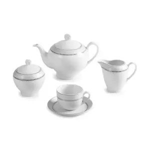 قیمت و خرید سرویس 17 پارچه چای خوری ایتالیا اف هدیه پلاتینی