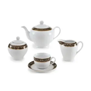 سرویس 17 پارچه چای خوری ایتالیا اف طرح میدنایت شیک و مجلسی