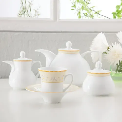 سرویس با کیفیت 18 پارچه چای خوری شهرزاد طرح جنوا