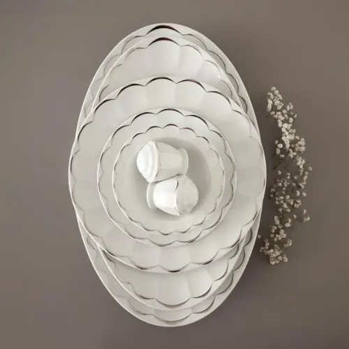 خرید سرویس-چینی-29-پارچه-نئوکلاسیک-نارسیس-پلاتینی
