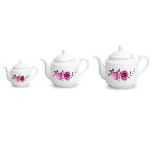 چینی-زرین-سرویس-6-پارچه-قوری-استوانه-طرح-رزفلاور
