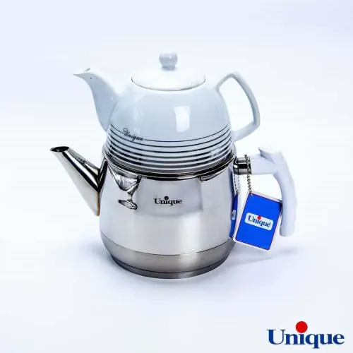 ست کتری و قوری تک دسته استیل یونیک UN-7285