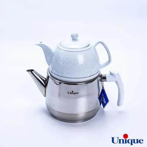 ست کتری و قوری تک دسته استیل یونیک UN-7285