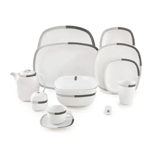 سرویس چینی زرین کواترو طرح وگاس اوریت 12 نفره 98 پارچه