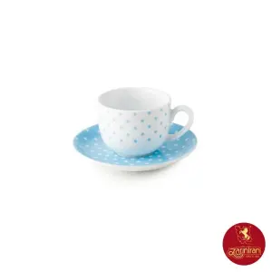 چینی زرین 12 پارچه چای خوری ایتالیا اف اسپاتی آبی
