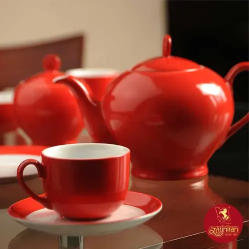 خرید سرویس چای‌خوری گیلاس چینی زرین