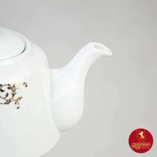 قوری چینی زرین لندنی طرح مونت کارلو طلایی
