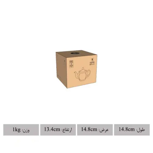 خرید چینی-زرین-قوری-چهارترک-طرح-زرین