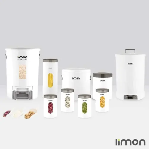 خرید سرویس آشپزخانه گرد لیمون 9 پارچه لیمون درب شفاف
