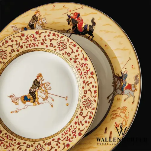 بشقاب سرویس چینی چوگان والندورفر Wallendorfer شهرزاد 12 نفره 108 پارچه