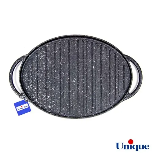 تابه گریل چدنی یونیک بیضی درب دار UN-6011