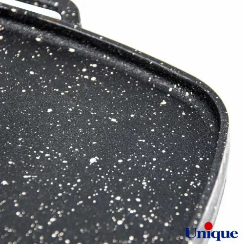 تابه گریل چدنی یونیک مربع درب دار 32 سانتیمتری UN-6009