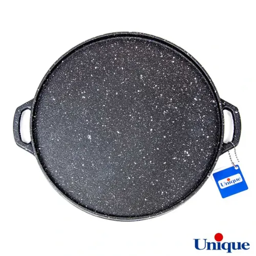 تابه گریل چدنی یونیک درب دار با زیره چوبی UN-6001