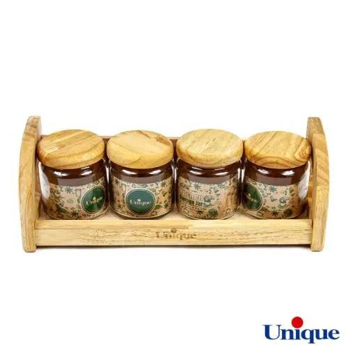 ست ادویه 4 عددی پایه دار یونیک UN-6133