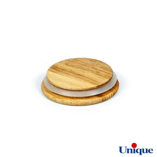 بانکه حبوبات شیشه ای درب چوبی یونیک