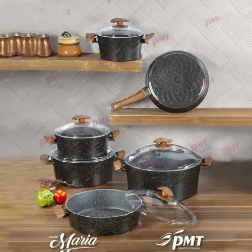 سرویس 11 پارچه فورج مدل ماریا پی ام تی مشکی