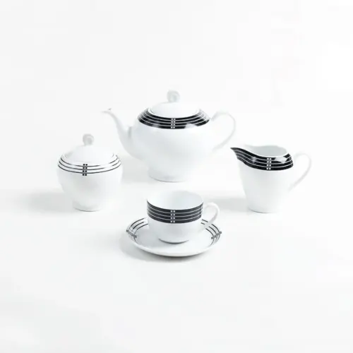 سرویس چینی 17 پارچه چای خوری ایتالیا اف چینی زرین کژال