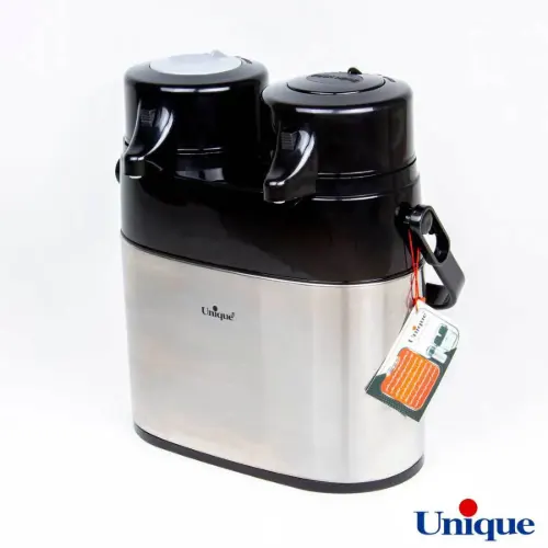 فلاسک دوقلو 1 لیتر استیل شیشه دار یونیک UN-9040