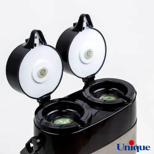 فلاسک دوقلو 1 لیتر استیل شیشه دار یونیک UN-9040