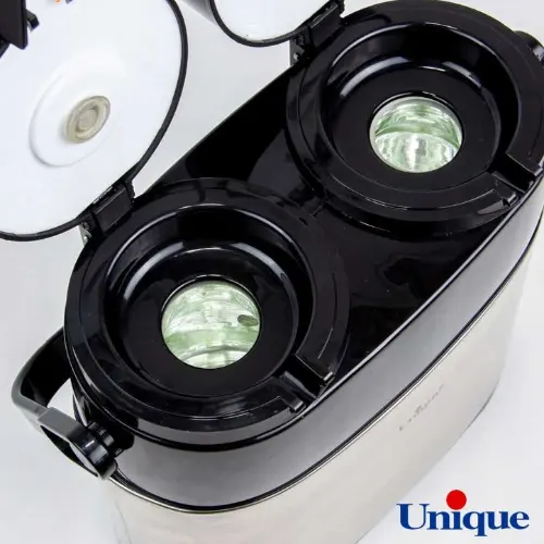 فلاسک دوقلو 1 لیتر استیل شیشه دار یونیک UN-9040