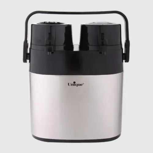 فلاسک دوقلو 1.3 لیتر استیل شیشه دار یونیک UN-9030