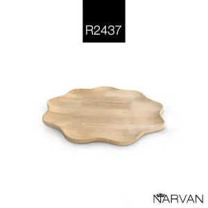 بشقاب تخت چوبی ستاره ای نارون کوچک R2437