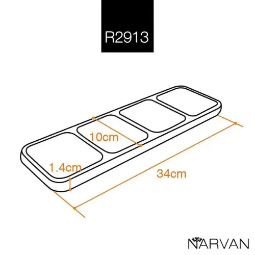 تخته سرو چوبی مستطیل چهار خانه نارون R2913