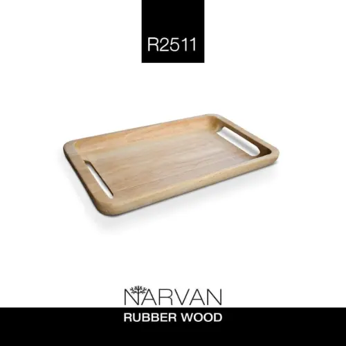 سینی چوبی دسته دار مدل کالن نارون کوچک R2511