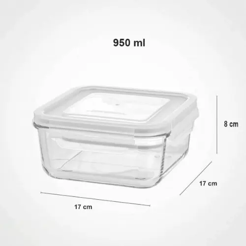 سایز-ظرف-شیشه-ای-مربع-دربدار-950-میلی-لیتری-لیمون