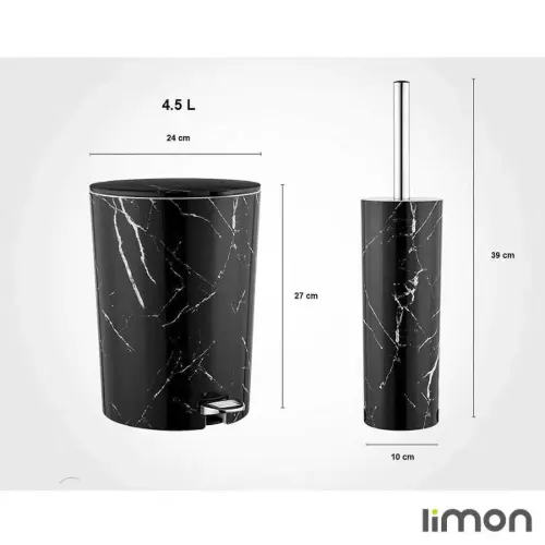 ابعاد سرویس بهداشتی ماربل مشکی کروم