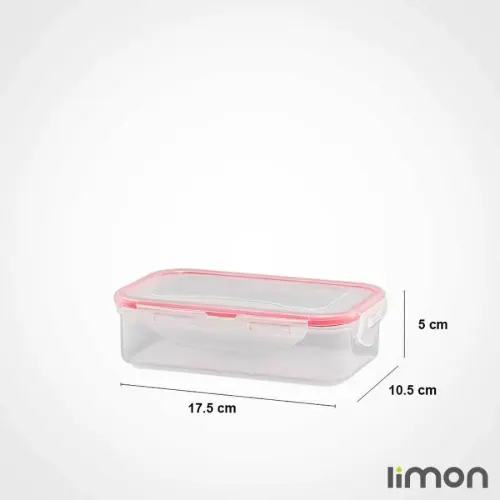 ظرف فریزری مستطیل 450 میلی لیتری لیمون