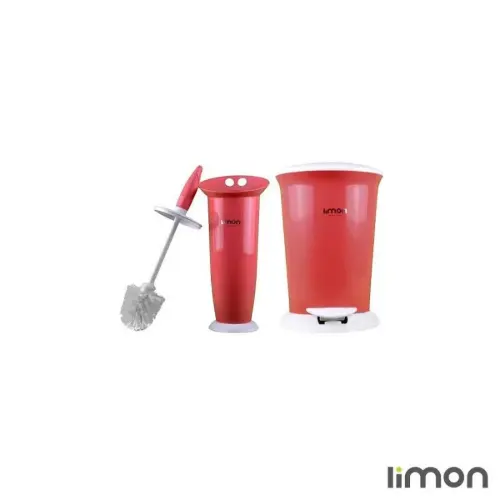 سطل و فرچه دستشویی ساده لیمون
