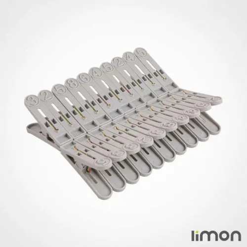 گیره رخت 20 عددی لیمون طوسی