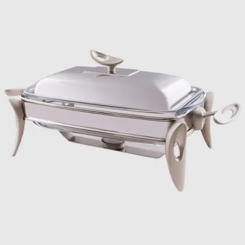 سوفله خوری مستطیل بزرگ قایقی نقره ای UN-3850
