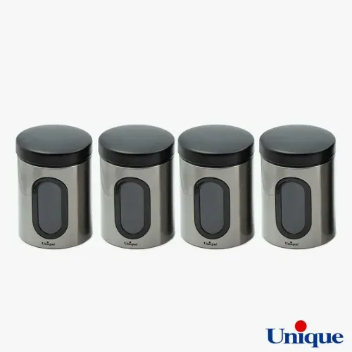 ظرف حبوبات 1 لیتر پنجره دار استیل یونیک UN-5970