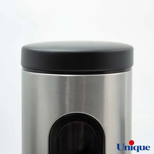 ظرف حبوبات در 4 سایز پنجره دار استیل یونیک UN-5990