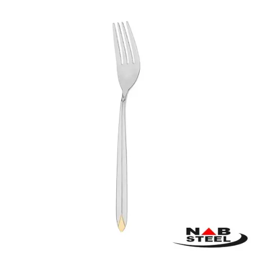 مشخصات سرویس قاشق چنگال 86 پارچه ناب استیل پالرمو دورطلایی