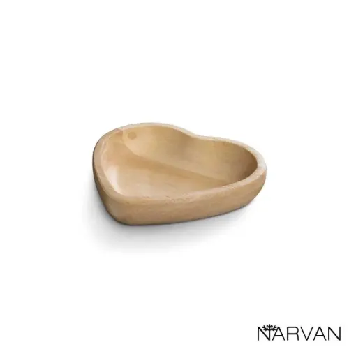 شکلات خوری چوبی طرح قلب ضخیم نارون کوچک R 3119