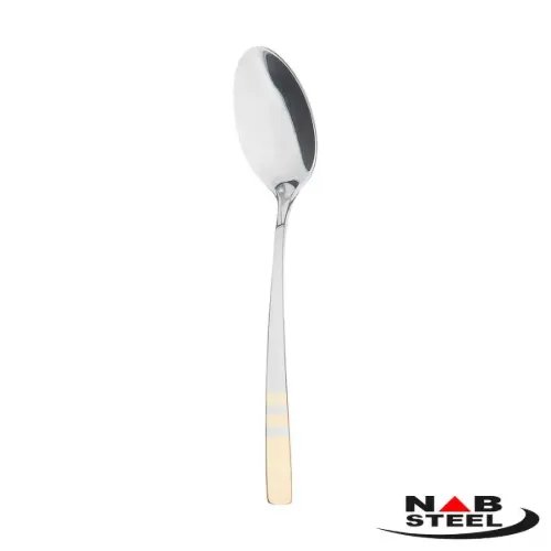 سرویس 128 پارچه ناب استیل مدل فلورانس با جعبه کادویی (دور طلایی)