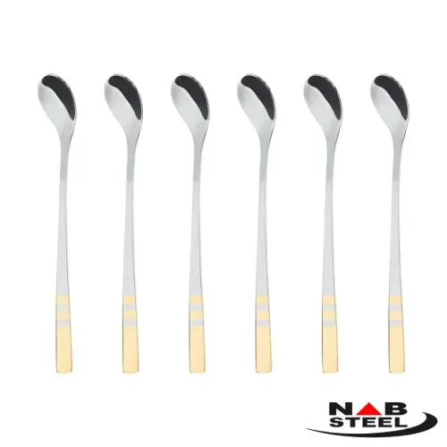 سرویس 128 پارچه ناب استیل مدل فلورانس با جعبه کادویی (دور طلایی)